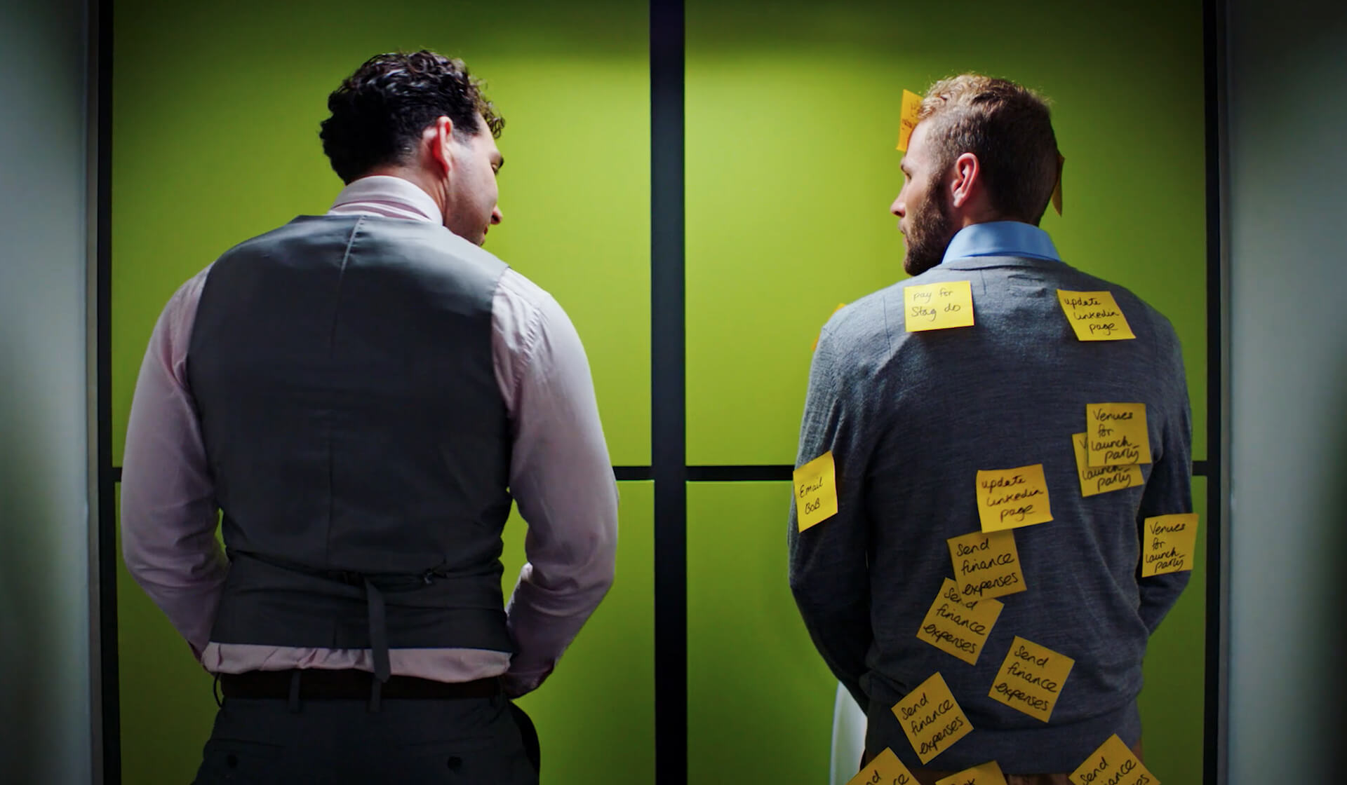 Get Shit Done - Sort It Out Martin - Mellor&Smith Man covered in sticky notes