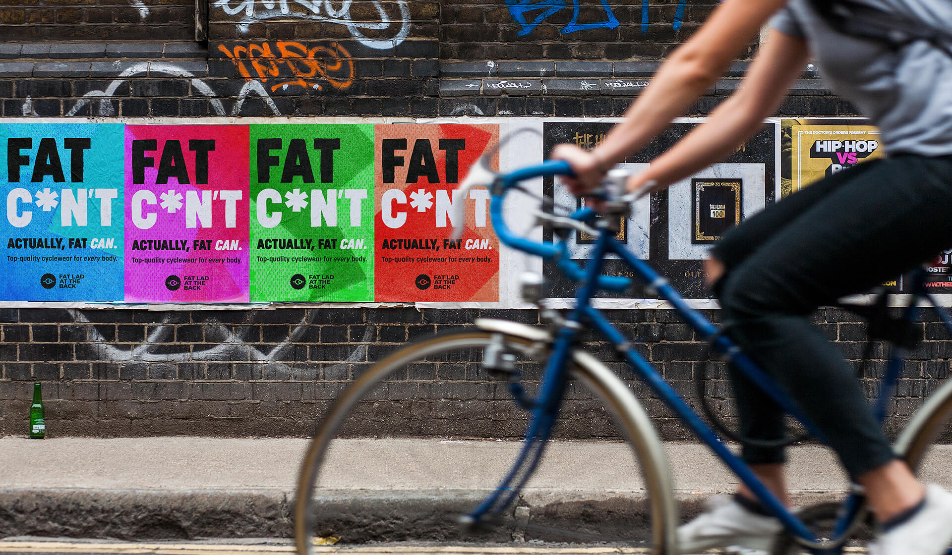 Fat Lad at the Back - Fat C*n't - Mellor&Smith - Ad campaign - Outdoor Flyposting - Paul Mellor